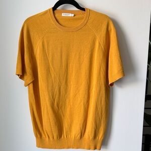 Suitsupply Men's Short Sleeve Cotton Silk Shirt